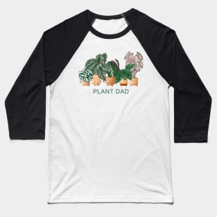 Plant Dad Quote illustration Baseball T-Shirt